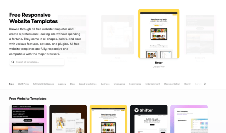Crear página web con Framer