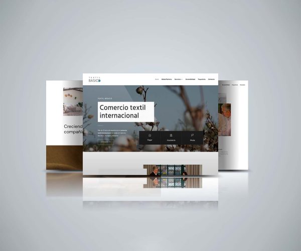 textil basico diseño web