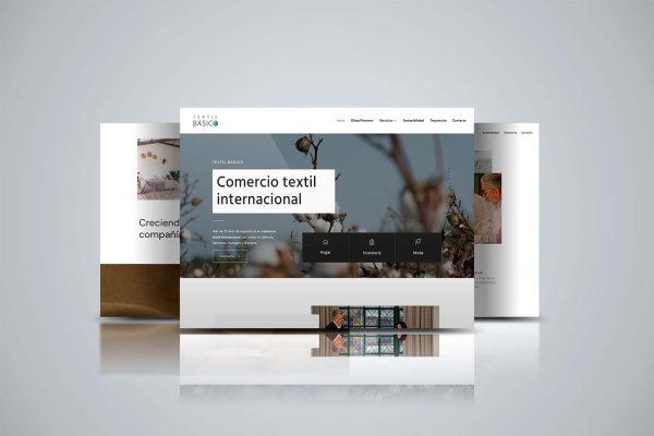 textil basico diseño web